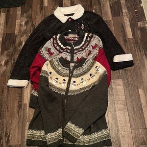 3 Christmas sweaters